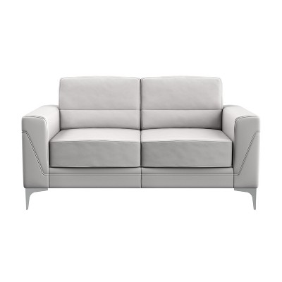 HomeStock Light Grey Loveseat PVC