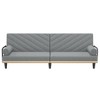 vidaXL Fabric Sleeper Sofas with Adjustable Backrest and Practical Pillows - Light Gray Sofa Bed with Sturdy Plywood Frame - 3 of 4