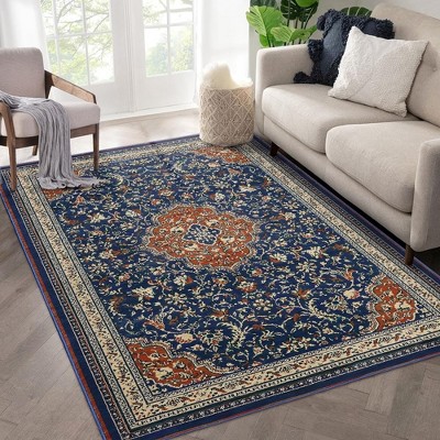 Moroccan Woven Area Rug Roll Wrapped, Boho Decorative Throw Rug Anti-Slip