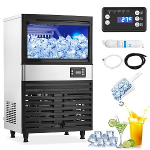 Commercial Ice Maker Machine, 150lbs/24 Hours, 27lbs Storage Bin - 1 of 4