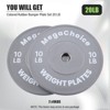 Rubber Bumper Weight Plates 10 LB 15 LB 25 LB 35 LB 45 LB 55 LB- 2 Inch Pairs Barbell Plates for Home Gym Strength Training - 3 of 4