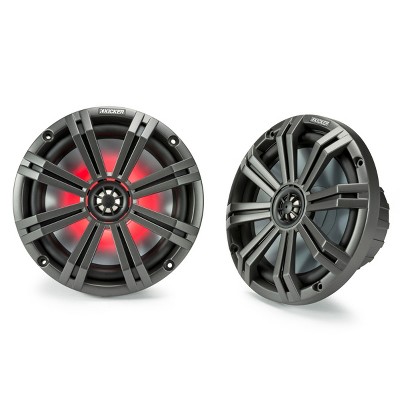 Kicker 45KM84L 8" LED Marine Coaxial Speakers - Pair