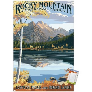 Trends International Lantern Press - Longs Peak & Bear Lake Fall Unframed Wall Poster Prints - 1 of 4