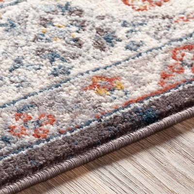Reversible Blue Synthetic Rectangular Stain-Resistant Rug 7'10" x 10'3"