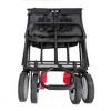 SEVOBAL Utility Storage Cart Foldable Black Beach Trolley, For Garden Procurement All-Rounder For Beach Camping, Black, 40.55"*21.26"*46.46" - 4 of 4
