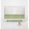Bacati - Solid Dark Green 100 percent Cotton Universal Baby US Standard Crib or Toddler Bed Fitted Sheet - 4 of 4