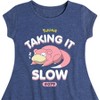 Girls' - Pokémon - Slowpoke Taking It Slow Fit & Flair Cap Sleeve Dress - 2 of 3