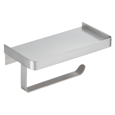 Wall Mount Toilet Paper Holder with Shelf Stainless Steel Paper Roll Holder Tissue Paper Holder