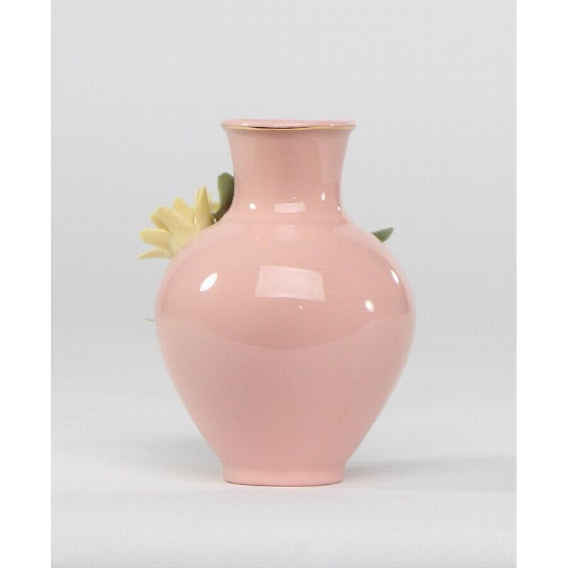 Kevins Gift Shoppe Ceramic Mini Size Ceramic Yellow Flower Vase, 3 of 5