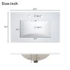 White Bathroom Sink One Hole Drop One Holes Porcelain Ceramic Bathroom Vanity Top Sink Basin - 3 of 4