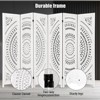 Wooden Room Divider Wall 3 Panel with Holes,5.6FT Tall Room Divider with Shelves,Folding Privacy Screens 67 in for Room Separation Home Office Bedroom - 3 of 4