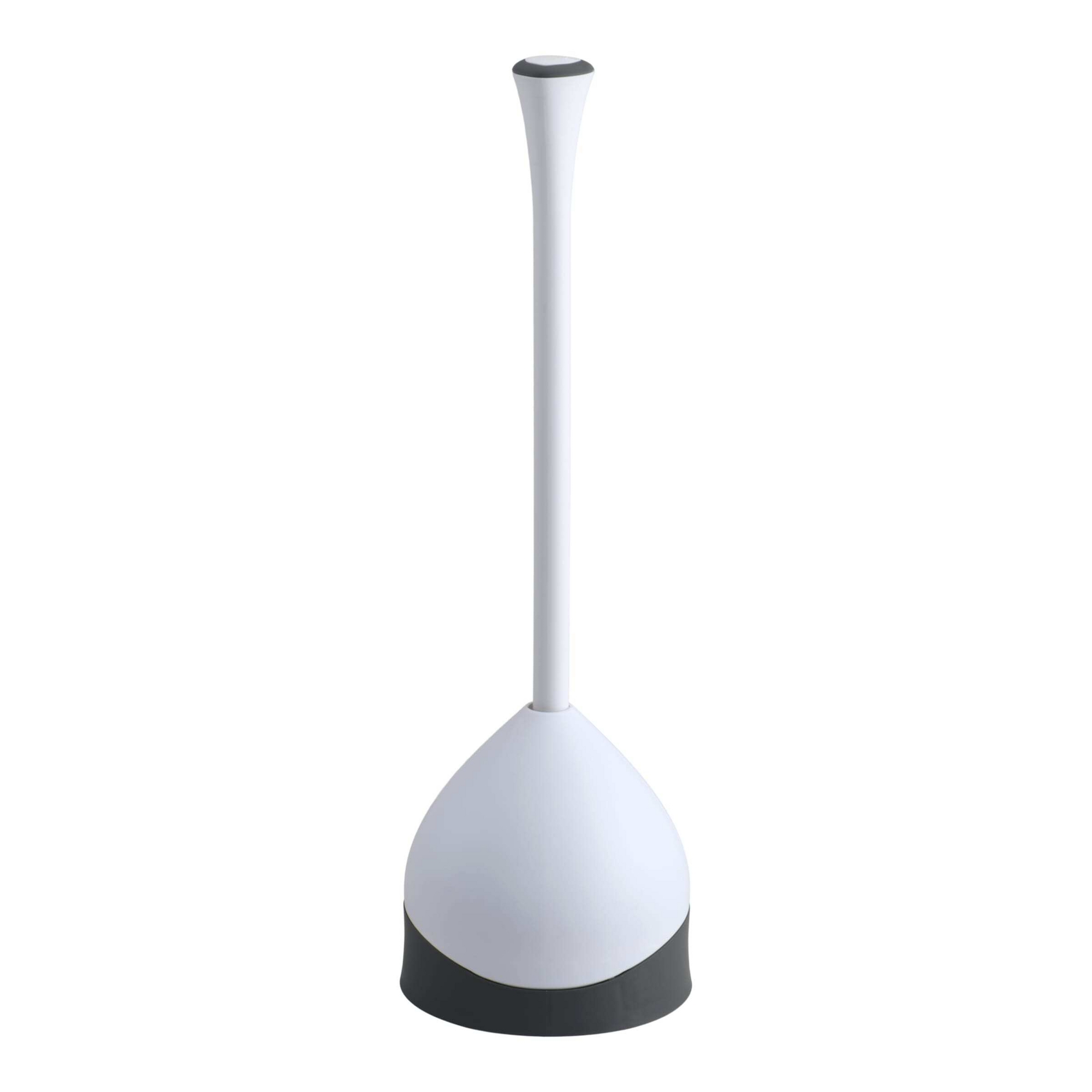 Clorox Hideaway Plunger: Gray, 20" Height, 6.5" Width, Rubber Material