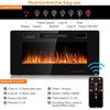 Costway 36''  Indoor Electric Fireplace Recessed Ultra Thin  Heater w/ Multicolor Flame - 4 of 4