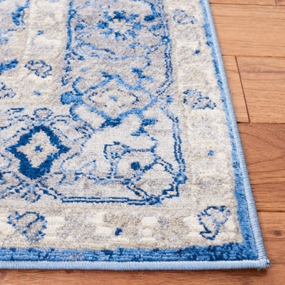 Brentwood Blue and Grey Hand-Knotted Reversible Area Rug