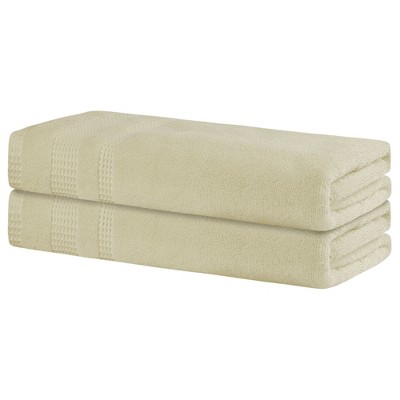 Unique Bargains Luxury 100% Cotton Quick Dry Highly Absorbent Bath Towel 2 Packs