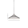 Toltec Lighting Vintage 1 - Light Pendant in  Aged Silver with 14” Aged Silver Cone Metal Shade Shade - 2 of 2