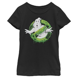 Girl's Ghostbusters Slime Logo T-Shirt - 1 of 3