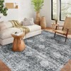 Coolmee Washable Area Rug for Living Room Distressed Vintage Soft Boho Floral Rug Non Slip Accent Carpet for Home Office - 4 of 4