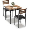 GOCAPTAIN Dining Table Set for 2, Dining Table and Chairs Set of 2, 3 Piece Dining Table Set with Spiral Table Legs for Small Spaces Kitchen Apartment - 3 of 4