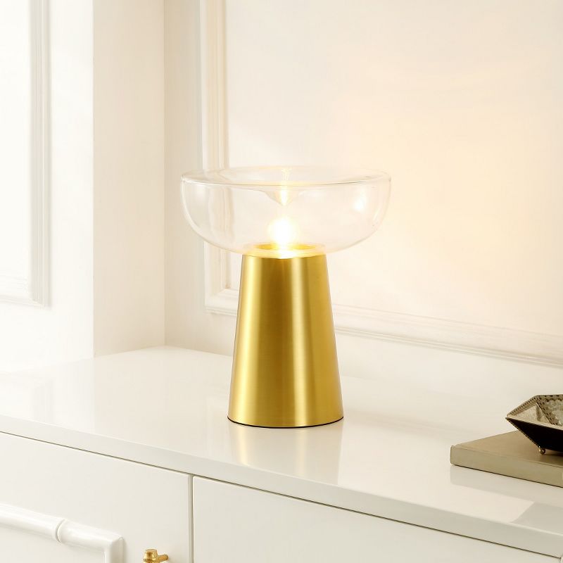 Vassar 12.75 Inch Table Lamp - Brass/Clear - Safavieh., 4 of 5