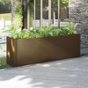vidaXL Garden Planter - Solid Pinewood Material, Honey Brown Finish, Large Raised Bed, Outdoor Use, Assembly Required, Measures 78.7"x19.7"x27.6". - 2 of 4