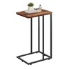 C Shaped End Table, Small Side Tables for Sofa and Bed, Couch Table That Slides Under for Living Room, Bedroom, Home Office, Small Spaces - 2 of 4