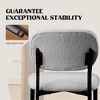 FERPIT Set of 2 Modern Teddy Fabric Upholstered Dining Chair with Metal Legs - 4 of 4