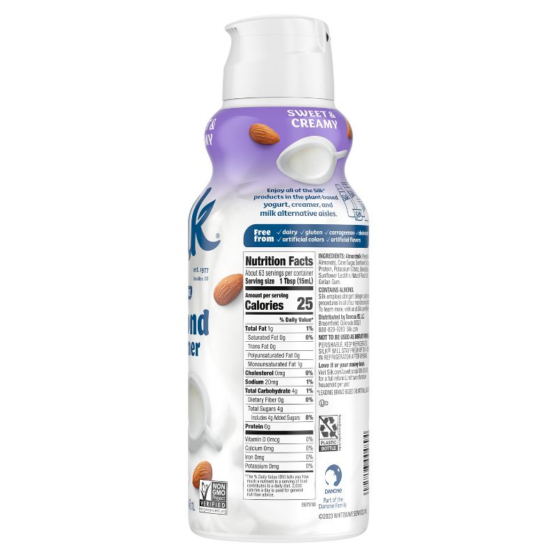 Silk Sweet &#38; Creamy Almond Creamer - 32 fl oz (1qt) Bottle, 6 of 12