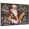 Amanti Art 41"x28" Santas List II Black by Janelle Penner Framed Canvas Wall Art Print - 2 of 4