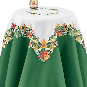 Collections Etc Lovely Leaf Border Table Topper