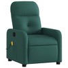 vidaXL Massage Recliner Chair Dark Green - 3 of 4