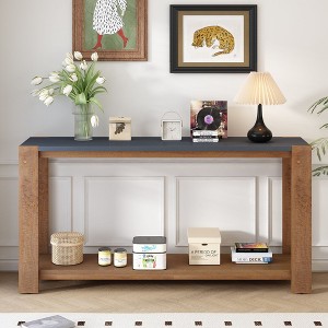 NicBex Minimalist Long Console Table,Narrow Entryway Table with Sleek Top & Bottom shelf,Foyer Tables for Entryway,Hallway,Living Room - 1 of 4