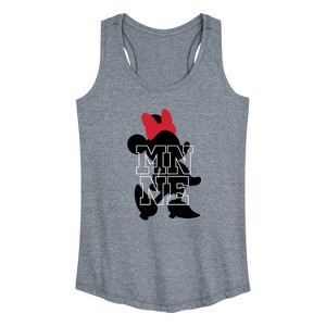 Women's - Disney - Silhouette Minnie Graphic Racerback Tank - 1 of 4