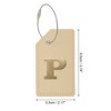 Unique Bargains Luggage Tag Khaki 1 Pc - 2 of 4