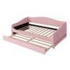 NicBex Twin Size Day Bed with Trundle Upholstered Day Bed Frame Twin, Sleeper Sofa with Waved Arms for Apartment - 4 of 4