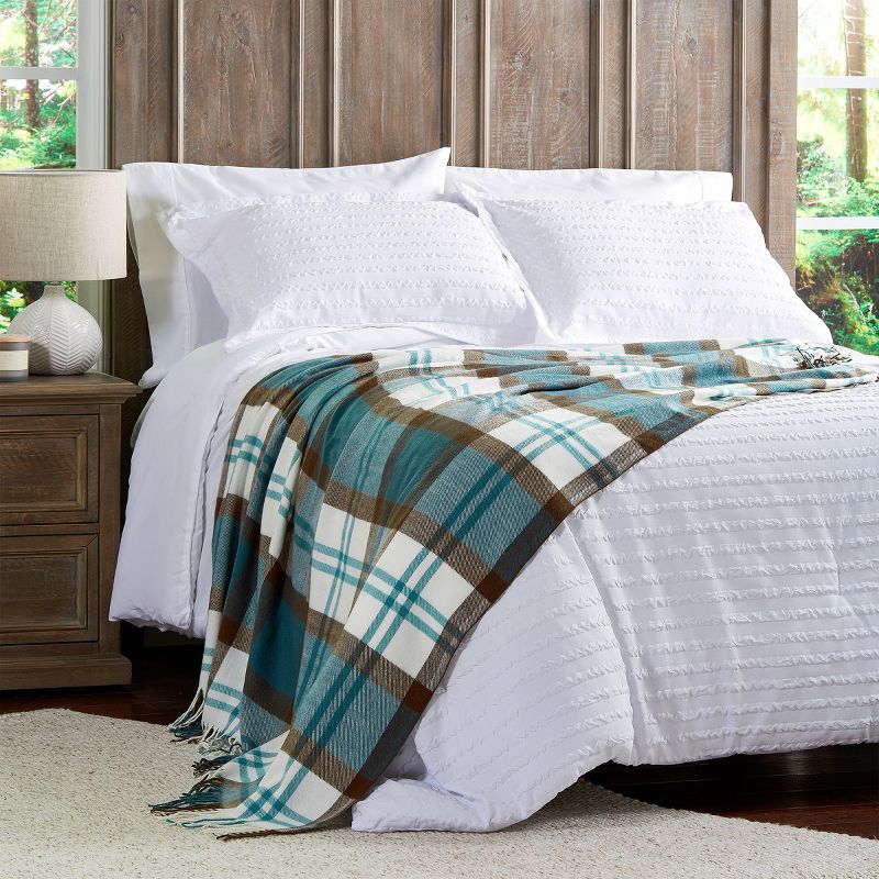 Hastings Home Soft Faux Cashmere-Style Acrylic Throw Blanket - 70" x 60", Bristol Plaid, 3 of 5