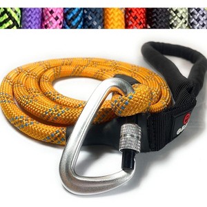 Enthusiast Gear Reflective Rope Dog Leash with Locking Carabiner for Large Medium Small Breeds and Puppy (6’ Feet) - 1 of 4