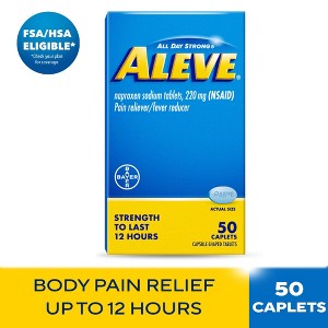 Aleve Naproxen Sodium 220mg Arthritis Caplets, 50 Count - 1 of 4