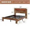 Accent Bed Frame Modern with Functional Shelf and Storage for Bedroom Queen Size - 3irtyhousy - 4 of 4