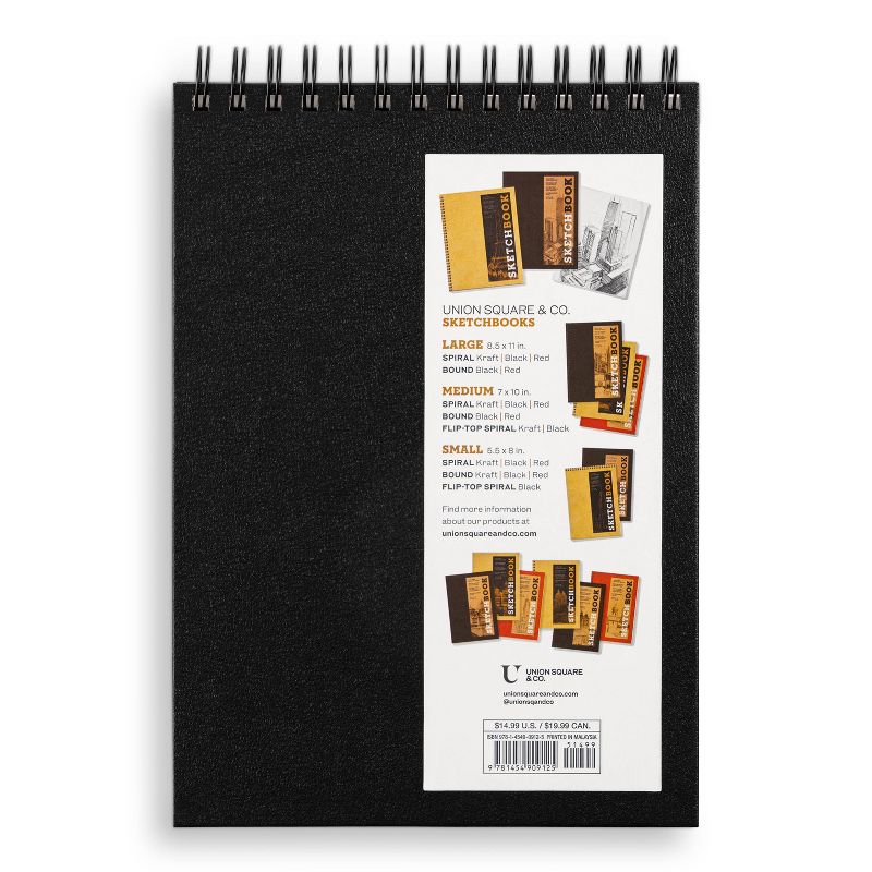 Sketchbook (Basic Medium Spiral FlipTop Landscape Black) - (Union Square & Co. Sketchbooks) by  Union Square & Co (Hardcover), 2 of 5