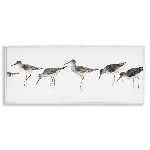 Stupell Industries Minimal Beach Bird Sandpipers Framed Giclee Art - 1 of 4