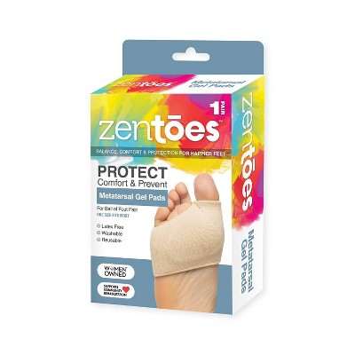 ZenToes Metatarsal Gel Pads for Ball of Foot Pain - Beige