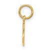 Black Bow Jewelry 14k Yellow Gold Flat Football Charm or Pendant, 16mm (5/8 inch) - 2 of 4