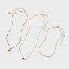 Girls' Initial with Choker and Layered Necklace Set - art class™ Gold - 2 of 3
