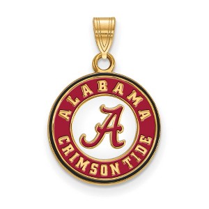 Black Bow Jewelry 14k Yellow Gold Plated Sterling Silver Alabama Crimson Tide NCAA Small Pendant - 1 of 3
