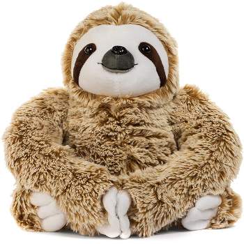 Light Autumn Brown Sloth Stuffed Plush Toy Animal - Realistic, Cuddly Three Toed Sloth