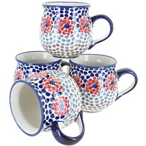 Blue Rose Polish Pottery K090-4 Manufaktura Bubble Mug Set - 1 of 1