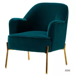 Odo Upholstered Accent Chair Velvet Comfy Living Room  Arm Chair | Karat Home