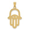 Black Bow Jewelry 14k Yellow Gold & White Rhodium Plated Hand of God Pendant, 17 x 29mm - 3 of 4