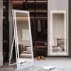 Full-Length Mirror With Crystal Frame And LED Lights, 65" x 24" Standing Or Wall-Mounted Dressing Mirror For Bedroom-Maison Boucle - 2 of 4